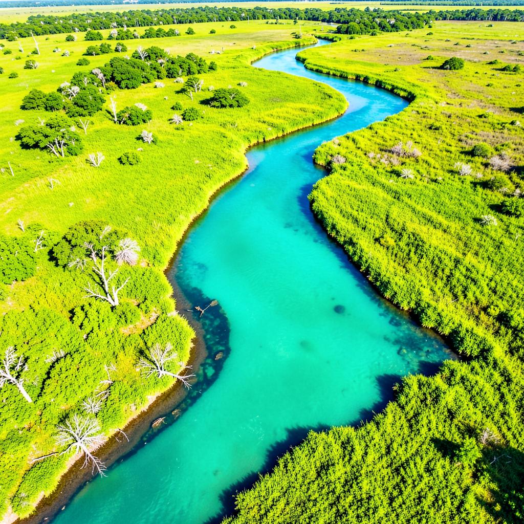 Marshline — aerial drone photograph